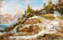 Brodszky, Sándor - Snow Melting painting