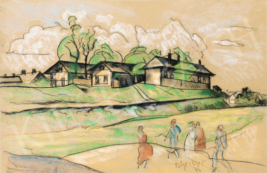  Scheiber, Hugó - Spring in the Suburb | 57th Winter Auction auction / 75 Lot
