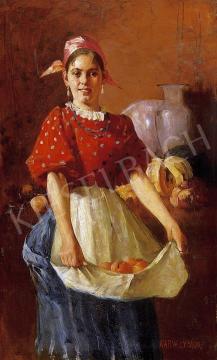 Karvaly, Mór - Girl with fruit | 7th Auction auction / 256 Lot