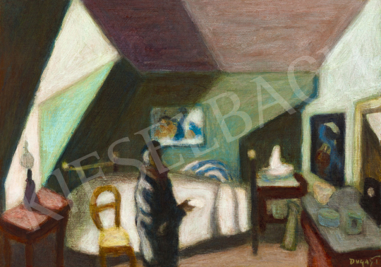  Duray Tibor - Párizsi manzárdszoba (A festő műterme) | 57. Téli Aukció aukció / 92 tétel