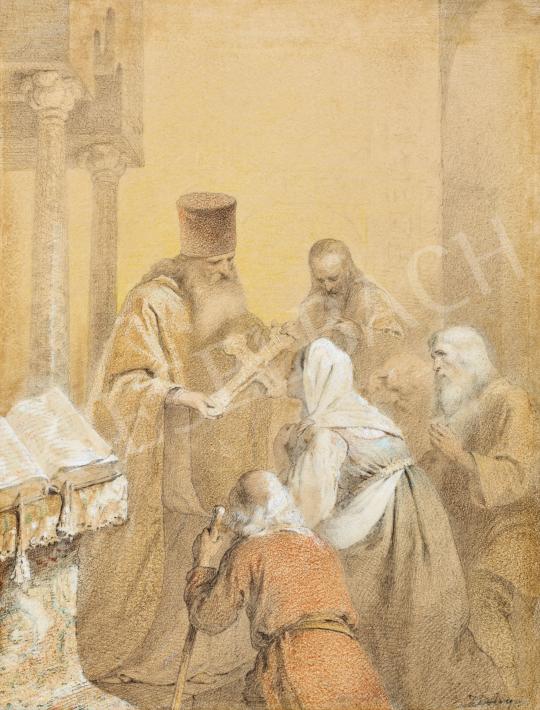  Zichy, Mihály - Russian Pilgrims in the Orthodox Church | 57th Winter Auction auction / 148 Lot
