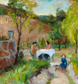 Berény, Róbert - Afternoon Tea in the Garden 