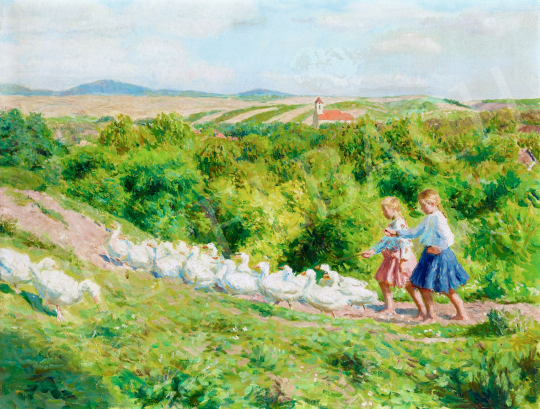  Glatz, Oszkár - Summer Day in Buják, 1942 | 57th Winter Auction auction / 160 Lot