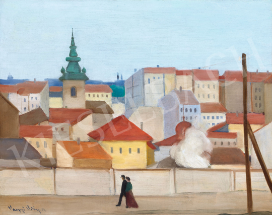 Vaszkó Ödön - Budapest, Krisztinaváros (Vasárnapi séta), 1931 | 57. Téli Aukció aukció / 179 tétel