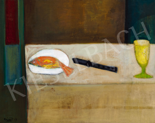  Bálint, Endre - Still-Life with Fish and Black Knife, 1953 | 57th Winter Auction auction / 203 Lot