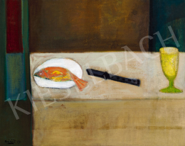  Bálint, Endre - Still-Life with Fish and Black Knife, 1953 