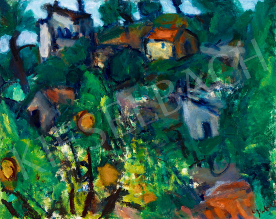  Czóbel, Béla - Landscape in South-France with Orange Tree, Cagnes, 1936-37 | 57th Winter Auction auction / 217 Lot