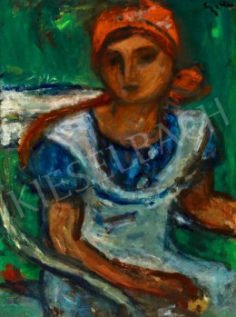  Czóbel, Béla - Girl with Red Scarf 