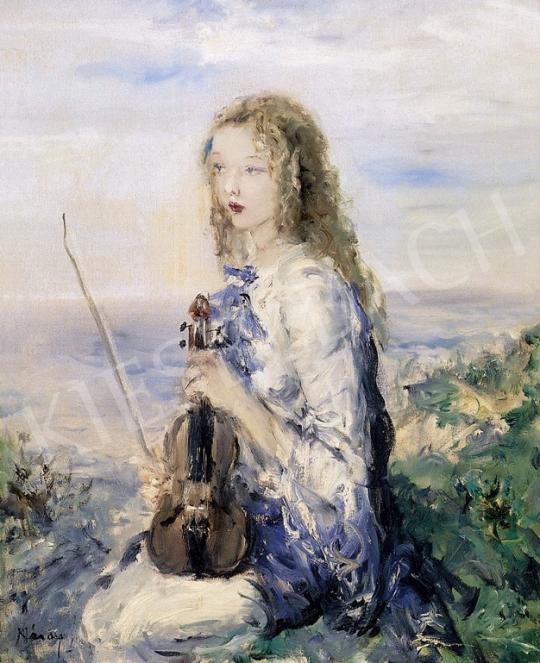 Náray Aurél - A kis zenészlány | 7. Aukció aukció / 272 tétel