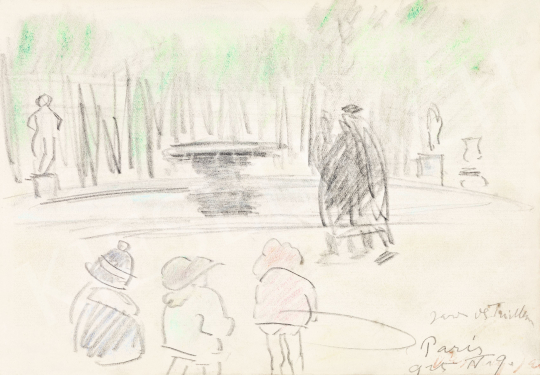  Vaszary János - Párizsi parkban (Jardin des Tuilleries), 1925 | 57. Téli Aukció aukció / 112 tétel