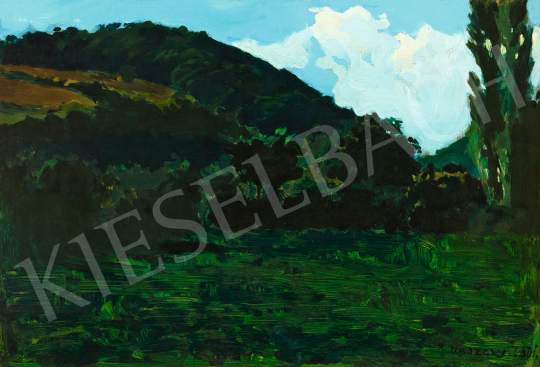  Vaszary János - Tájkép gomolygó felhőkkel, 1901 | 57. Téli Aukció aukció / 173 tétel