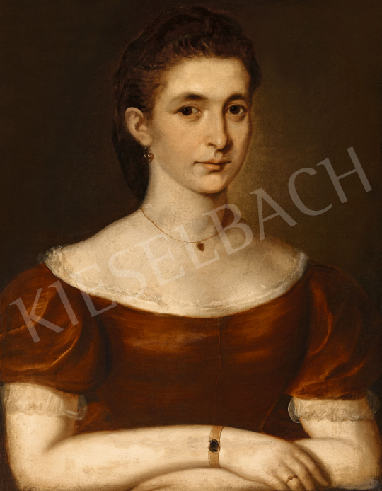  Unknown Hungarian painter, c. 1860 - Female Portrait | 57th Winter Auction auction / 44 Lot