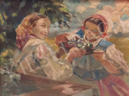 Péczely, Antal - Girls painting