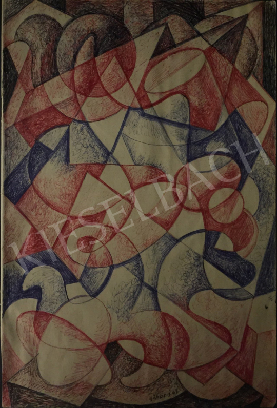 Eladó  Gábor Jenő - Geometrikus testek, 1967 festménye