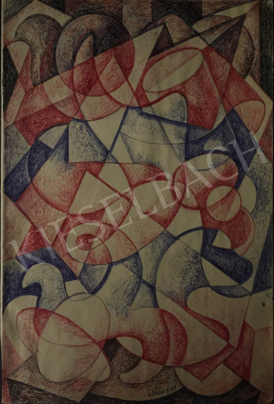 Eladó  Gábor Jenő - Geometrikus testek, 1967 festménye