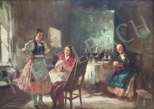 Péczely, Antal - The New Skirt painting