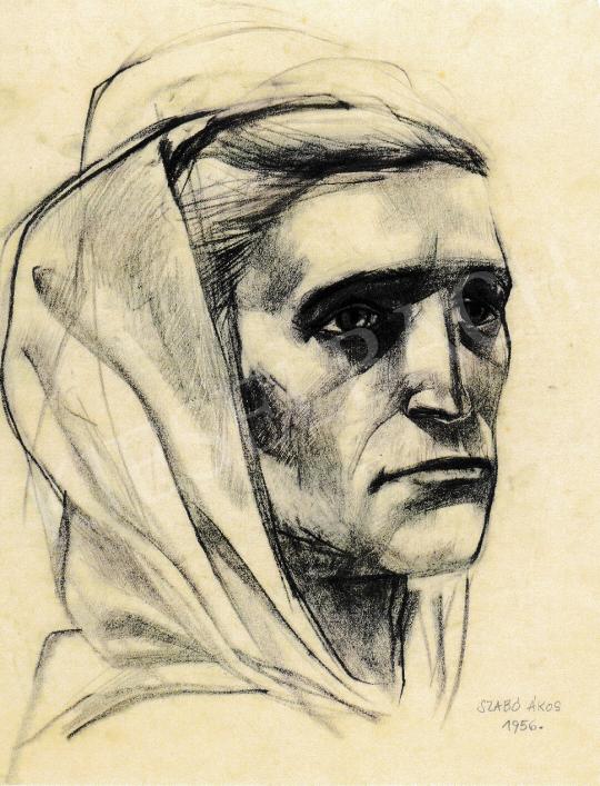  Szabó Ákos - Tete de paysanne, 1956 festménye