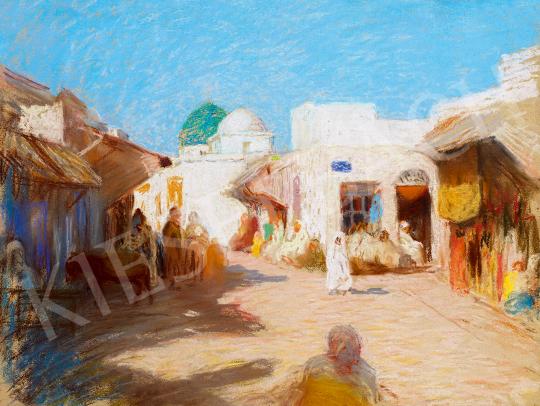  Iványi Grünwald, Béla - Street in Tunis painting