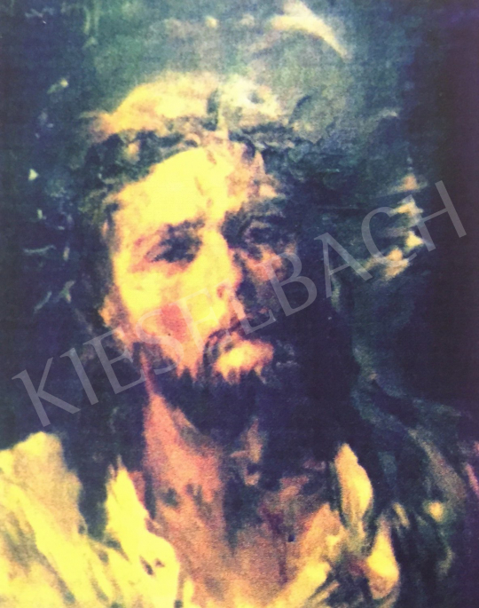 Náray Aurél - Krisztus töviskoszorúval festménye