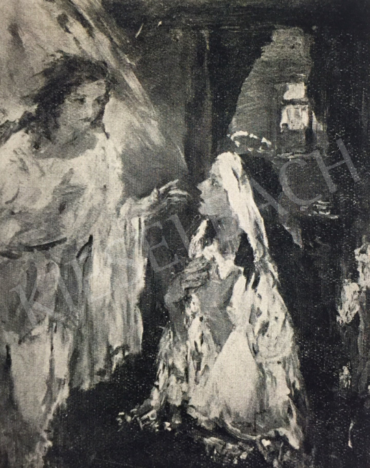 Náray Aurél - Angyali üdvözlet festménye