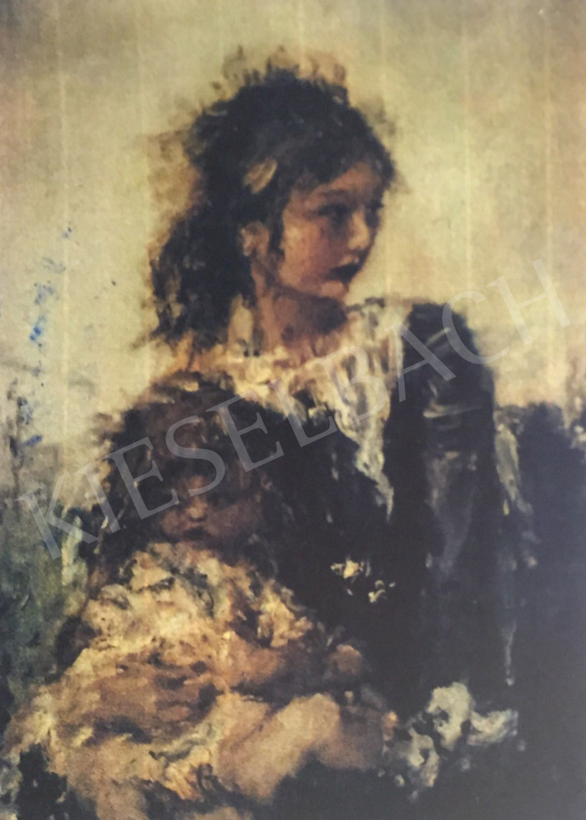Náray, Aurél - Girl with Children painting
