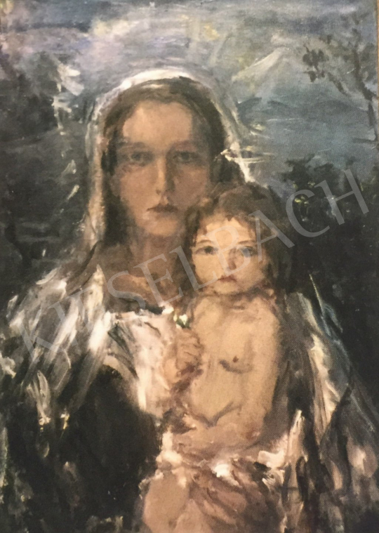 Náray Aurél - Mária a gyermek Jézussal festménye