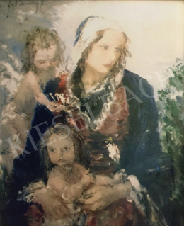 Náray, Aurél - Mary with her Child and Angel 