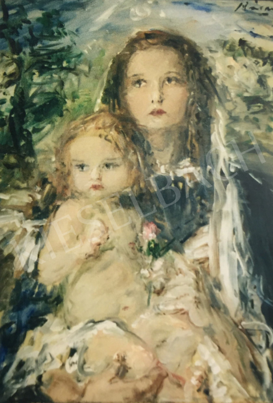 Náray Aurél - Mária gyermekkel festménye