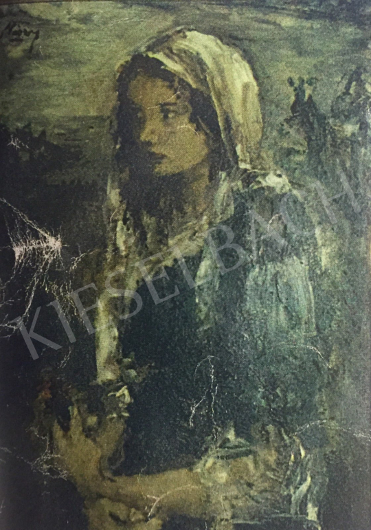 Náray Aurél - Lány portré festménye