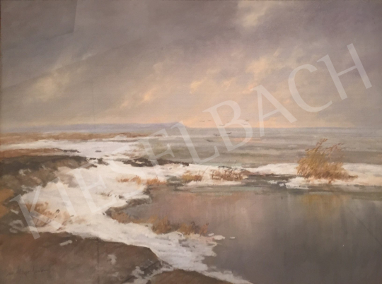 Major, Jenő (Maróthi) - Winter at the Lake Balaton painting