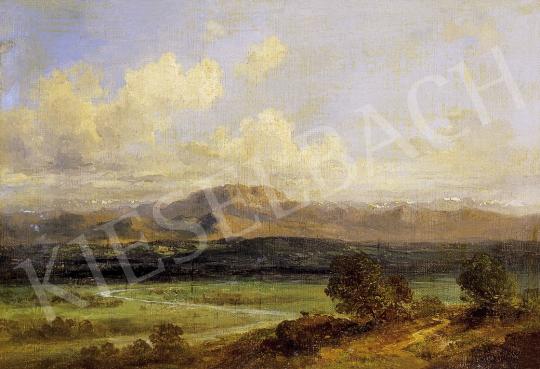 Unknown Austrian vagy German painter, middle  - Hilly landscape | 7th Auction auction / 300 Lot