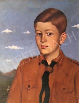  Pohárnok Zoltán - Cserkész fiú festménye