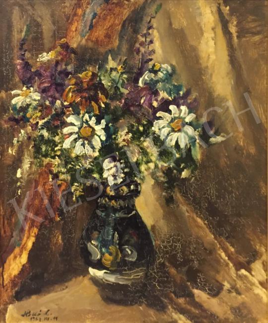  Holló, László - Flower Still-Life, 1967 painting