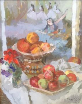 For sale Tóth B. László - Still-Life with Degas Poster, 1973 's painting