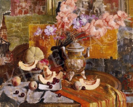  Kontuly, Béla - Still life of flowers with fruit | 7th Auction auction / 313 Lot