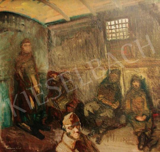 Szabados Jenő - Katonák a vagonban (Katonák), 1939 festménye