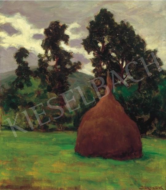  Börtsök, Samu - Nagybánya landscape with the Mountain Kereszt in the background | 7th Auction auction / 323 Lot