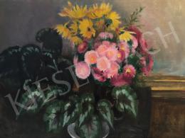  Benkhard, Ágost - Spring Flower Still-Life, 1960 