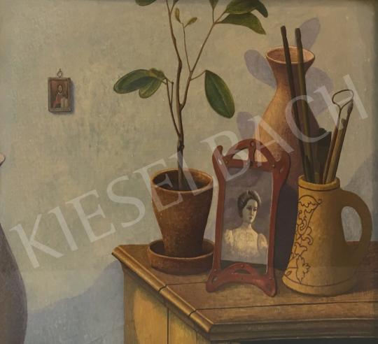  Zoltánfy István - Still-Life with plant and Photo painting