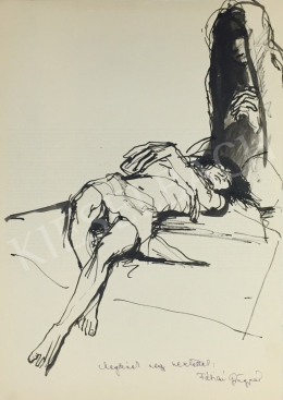 Fábián Gyöngyvér - Fekvő női akt 