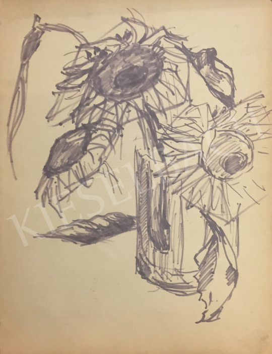 For sale  István Húth - Sunflower Still Life 's painting