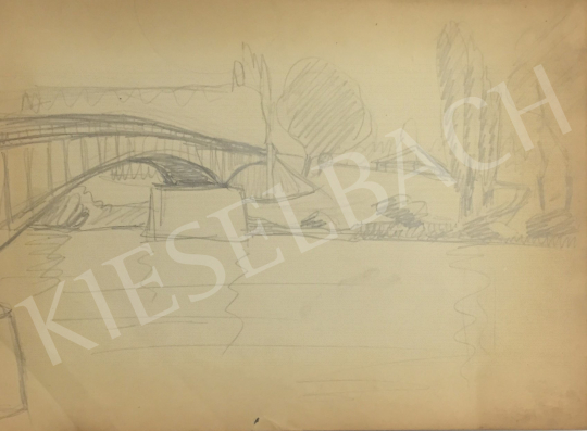 For sale  István Húth - Landscape with Bridge 's painting