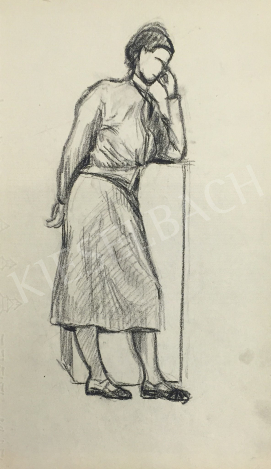 For sale  István Húth - Modeling Woman 's painting