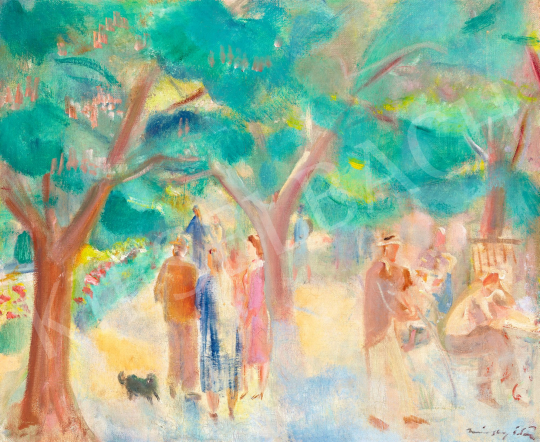  Márffy, Ödön - Sunday Afternoon in the Park, c. 1930 | 58th Spring Auction auction / 24 Lot