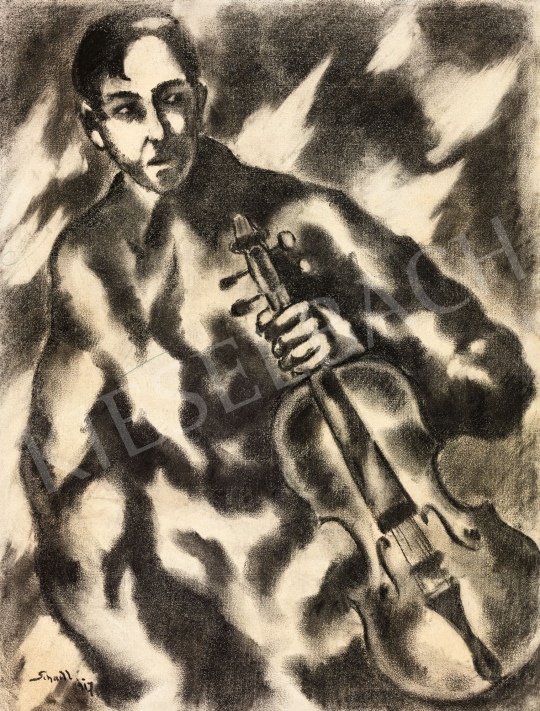 Schadl, János - Boy with the Viola, 1917 | 58th Spring Auction auction / 25 Lot