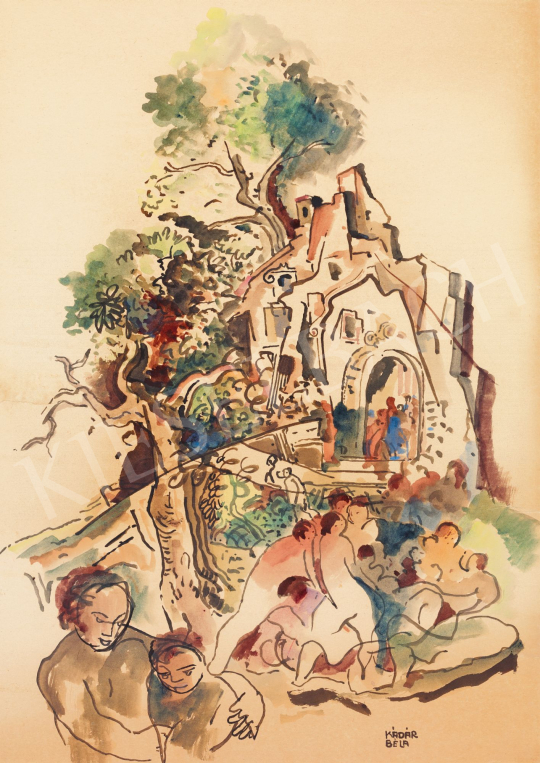  Kádár, Béla - Garden Party | 58th Spring Auction auction / 46 Lot