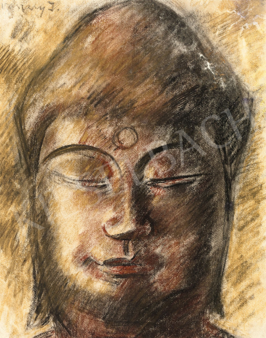  Vaszary János - Meditáló Buddha (A harmadik szem) | 58. Tavaszi Aukció aukció / 68 tétel