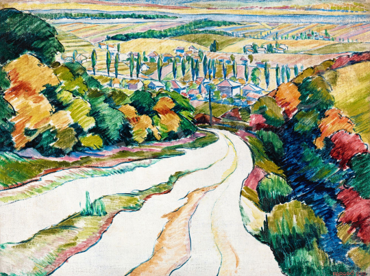 Faragó, Endre - Csillaghegy (Road to Csobánka and Pilisvörösvár), 1929 | 58th Spring Auction auction / 91 Lot