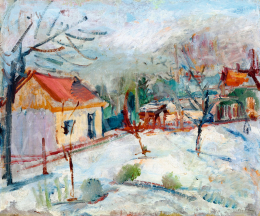  Márffy, Ödön - Winter Landscape with Cottages 