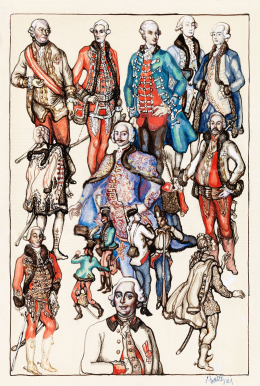  Batthyány, Gyula - Historical Figures in the 18th Century (Count András Hadik and Leopold Joseph Maria von Daun) 